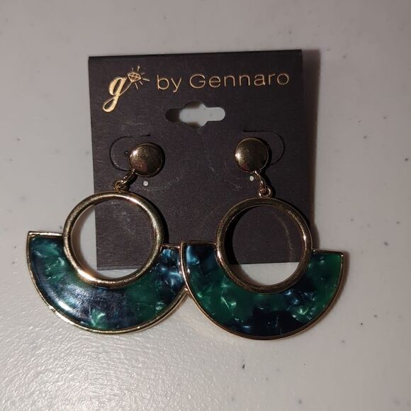 NWT Gold/green earrings    - Picture 2 of 3